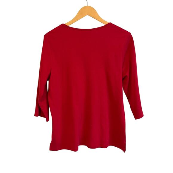 VTG Quacker Factory Shirt Womens M Embroidered Art To Wear Fall Leaves Cottage - Picture 2 of 10